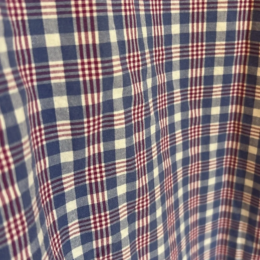 J Crew Men's Blue Plaid Shirt